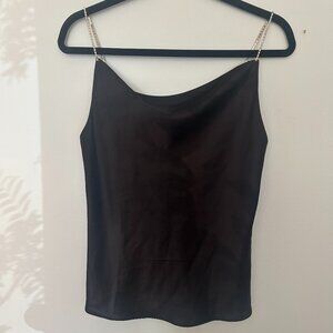 DO+BE black camisole with rhinestones straps